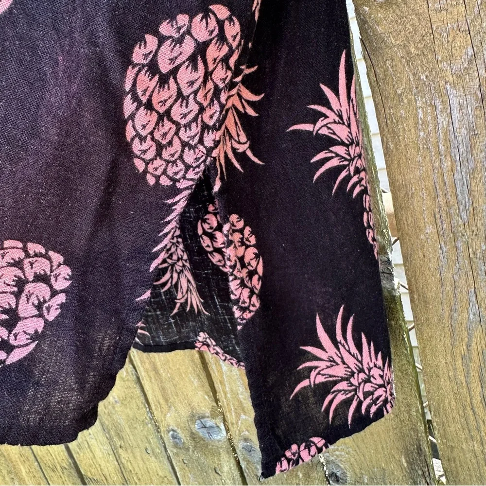 Rails Whitney Shirt Pineapple Pinya Print Linen Blend Sz S - Picture 7 of 16